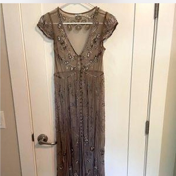 Embellished mesh kimichi blue dress - Picture 4 of 4